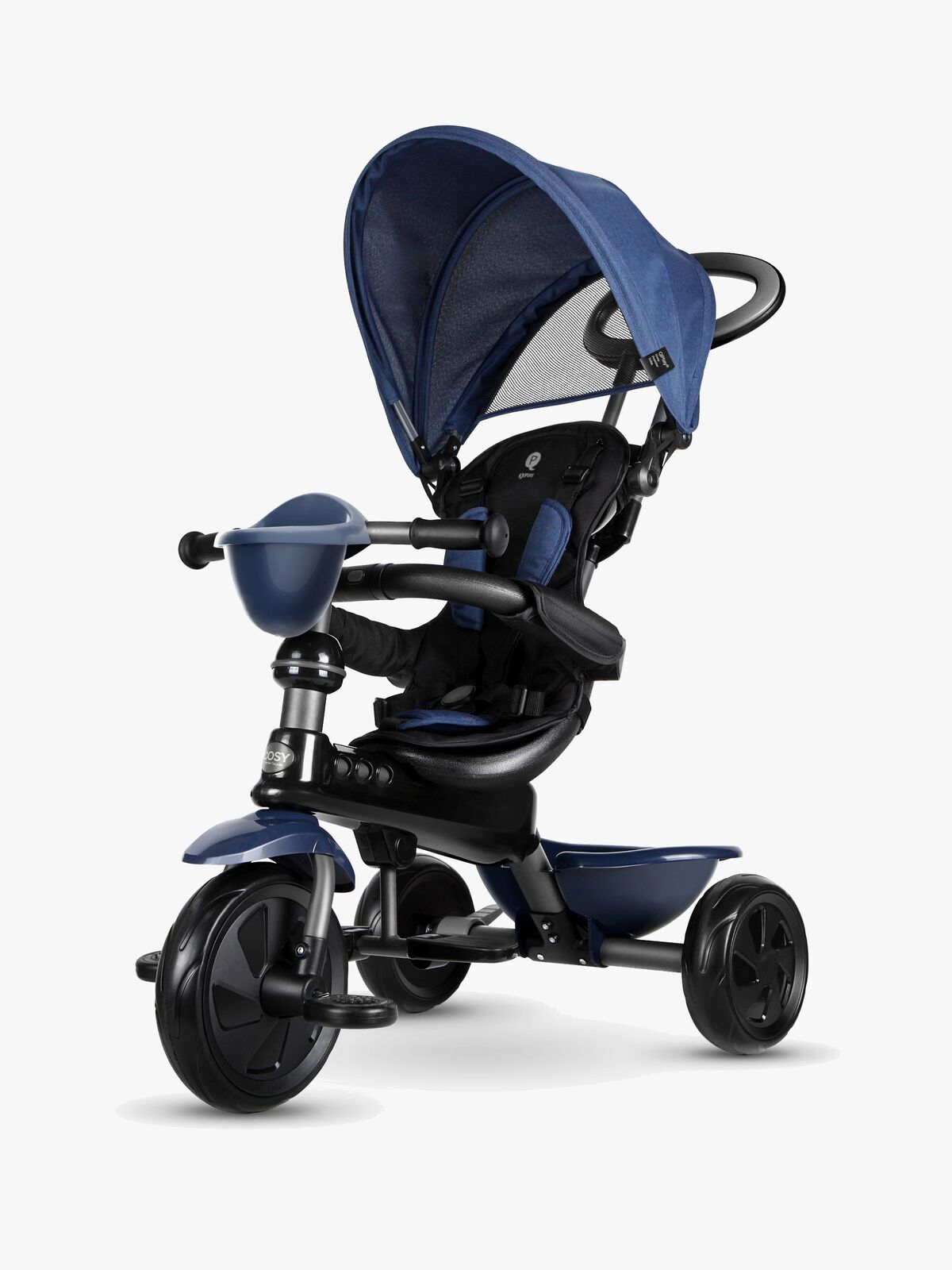 QPlay Cosy 4-in-1 Trehjulssykkel, Blå