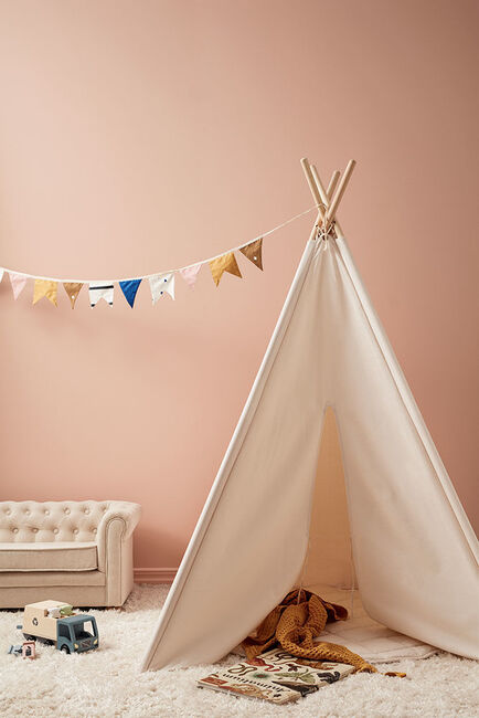 Kids Concept Tipi-Telt, Naturhvit