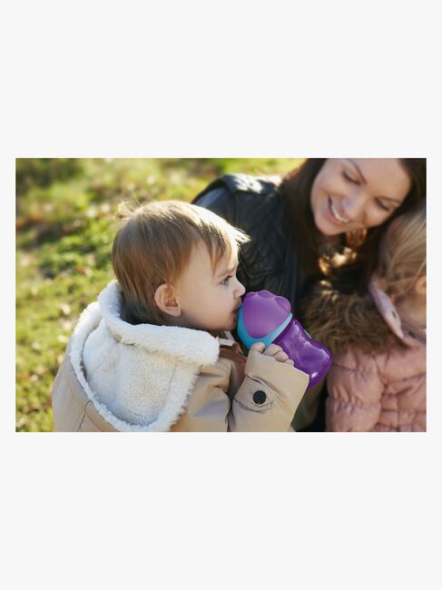 Philips Avent Sugerørkopp med Håndtak 200ml, Lilla/Turkis