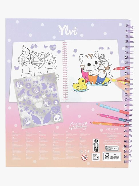 Ylvi Fargeleggingsbok med Paljetter