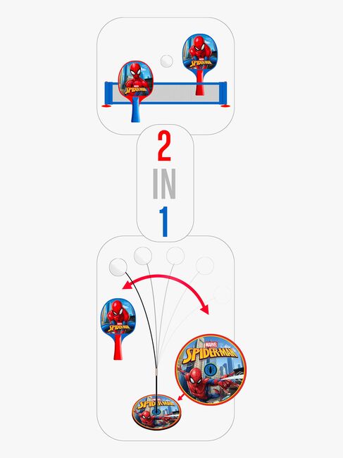 Marvel Spider-Man 2-i-1 Bordtennissett