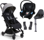 Beemoo Easy Fly Lux 3 Trille inkl. Cybex Aton M Babybilstol + Base, Grey Mélange