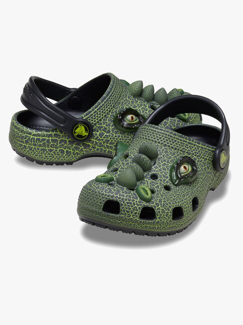 Crocs Classic IAM Scary Dino Kids Sandaler, Svart