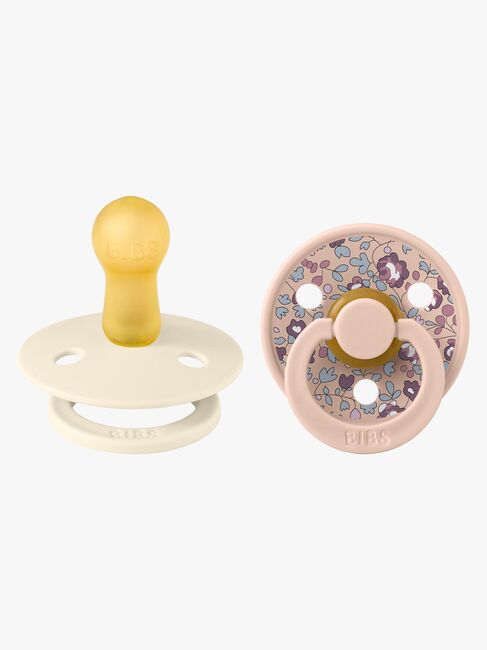 BIBS x Liberty Colour Smokk 2-Pack Lateks Str 2 Rund, Eloise/Blush Mix