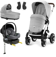 Cybex TALOS S Lux Duovogn inkl. Beemoo Route Babybilstol & Base, Lava Grey/Mineral Grey