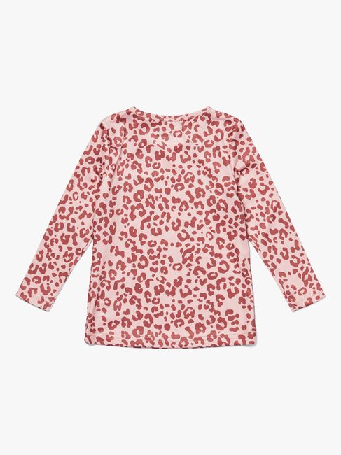 Hyperfied Long Sleeve Logo Top, Pink Leo