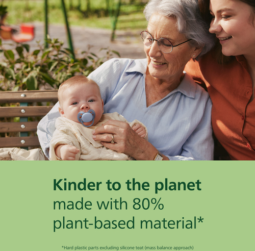 Philips Avent Ultra Soft-smokk 0-6 m, 2-pakning, gul/oransje