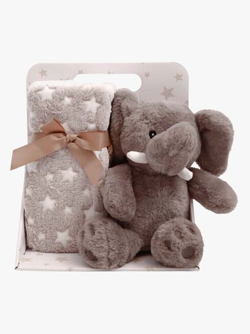 CarloBaby Fleeceteppe og Kosedyr Elefant, Brun