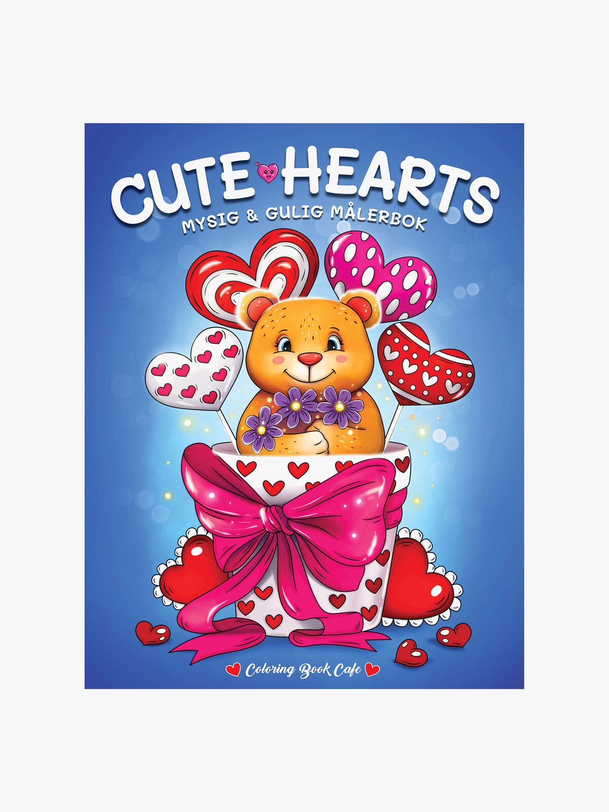 Cozy Fargeleggingsbok  Cute Hearts