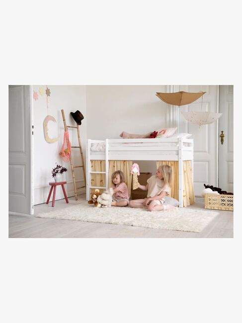 Hoppekids Basic Halvhøy Loftseng 70x160, Hvit