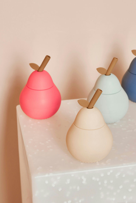 OYOY Pear Sugerørkopp, Cherry Red