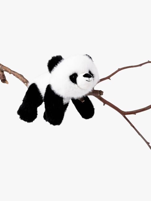 Teddykompaniet Kosedyr Liggende Panda 28 cm, Svart/Hvit