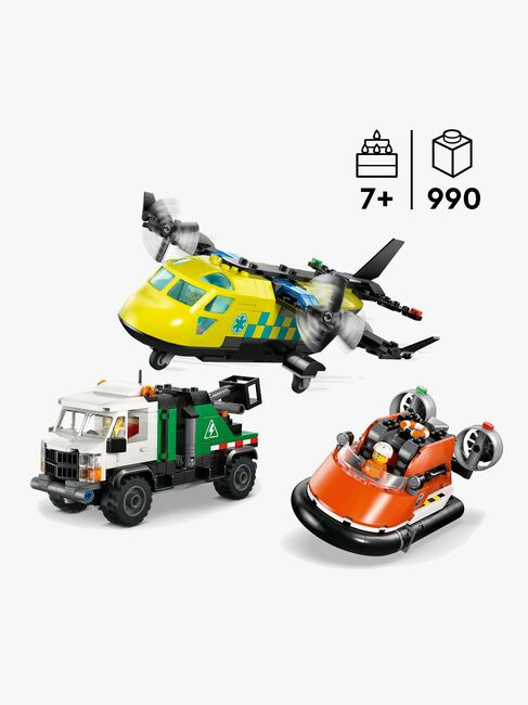 LEGO City 60505 Fly-, servicebil- og luftputebåt-remix