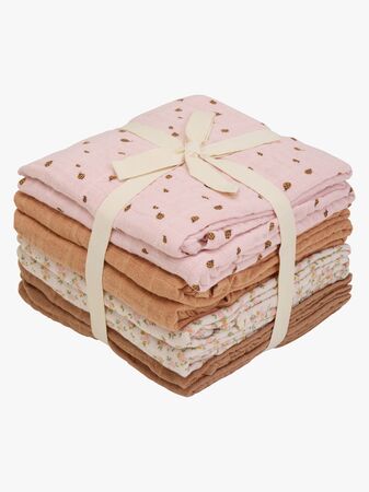 Pippi Musselinteppe 8-Pakk, Sepia Rose