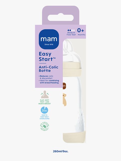 MAM Easy Start Tåteflaske Anti-kolikk 260 ml, Nøytral