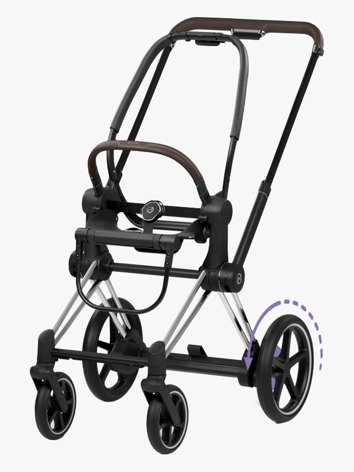 Cybex ePRIAM Style Chassis, Chrome Brown