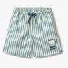 Wheat Hansi Badge Badeshorts, Aqua Stripe