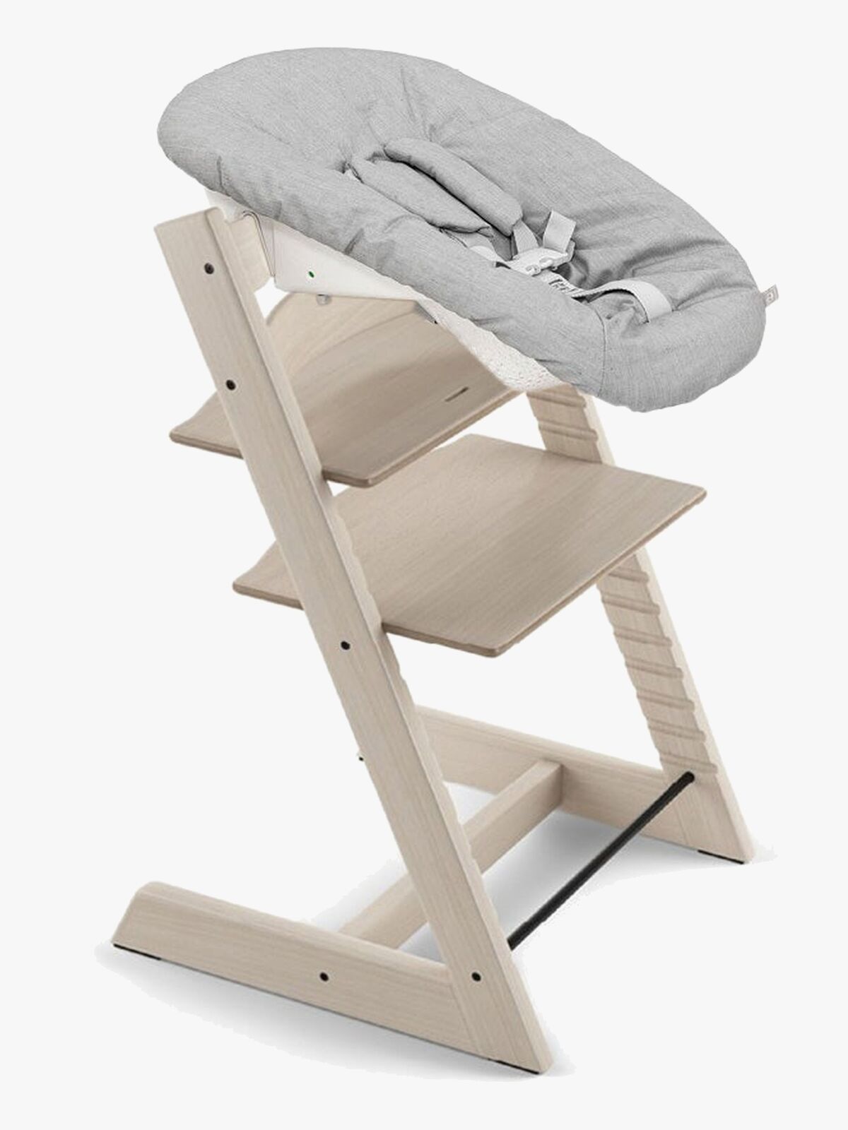 Stokke Tripp Trapp Stol inkl. Newborn Set, Whitewash/Grey