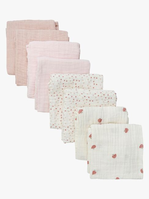 Pippi Musselinteppe 8-Pakk, Rose Dust