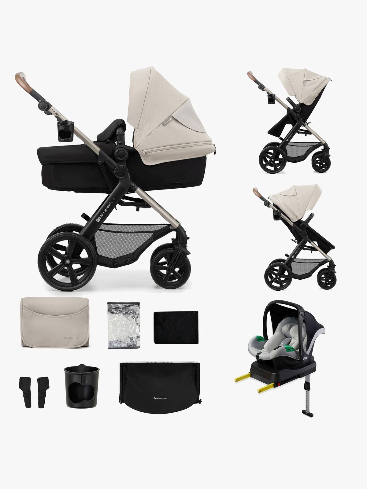 Kinderkraft MOOV 2 4-in-1 Duovogn, Moonlight Grey