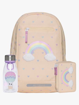 Beckmann Ryggsekk 12L inkl. Pennal & Flaske, Yellow Heart