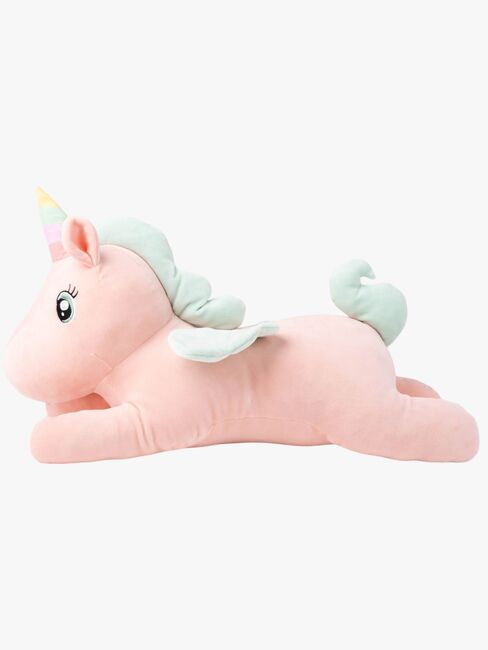 Teddykompaniet Kosedyr Liggende Enhjørning 52 cm, Rosa