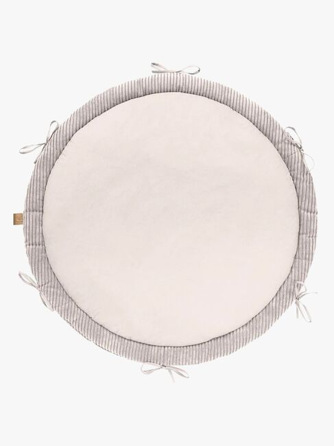 MeowBaby Aesthetic Babynest med Flettet Beskyttelse & Leketeppe, Ecru