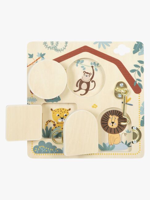 Small Foot Motorikktavle med Lås, Safari