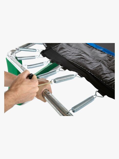 Plum Junior Jumper Trampoline inkl. Sikkerhetsnett 220 cm, Blå/Grønn