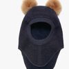 Huttelihut Balaklava Merinoull med Dusker, Dark Navy