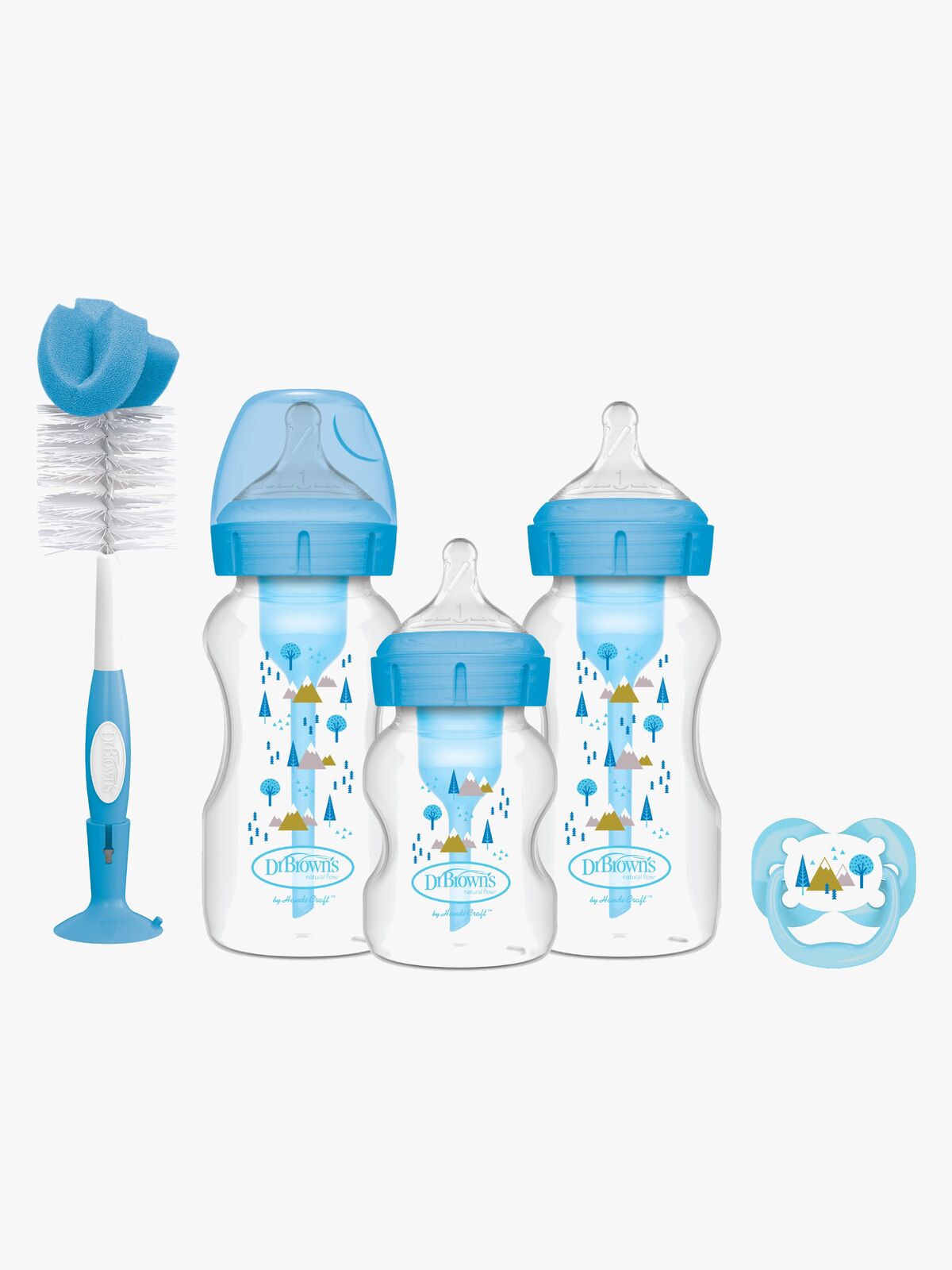 Dr. Brown's Wide Neck Options+ Gavesett, Blå