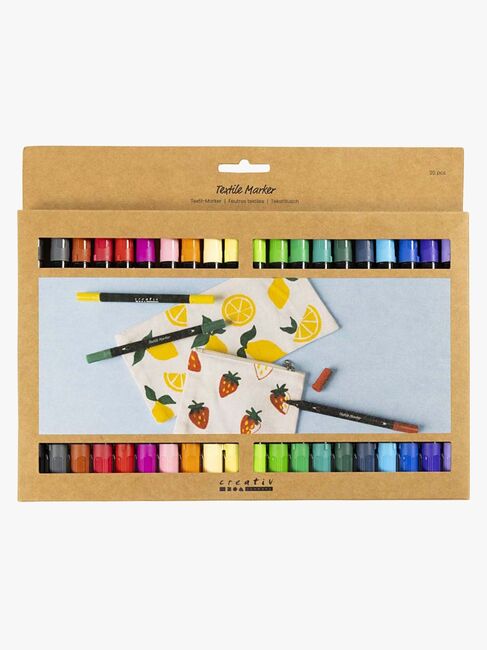 Creativ Company Tekstiltusjer Standardfarger 20 Stk