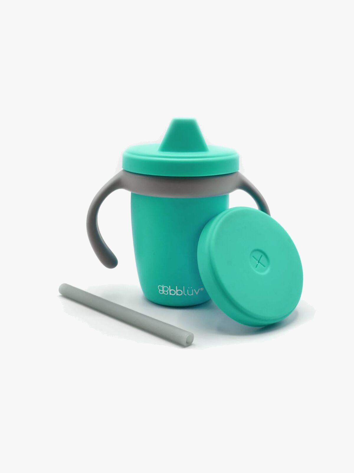 bblüv Kopp Anti-spill 4-in-1, Aqua/Grey