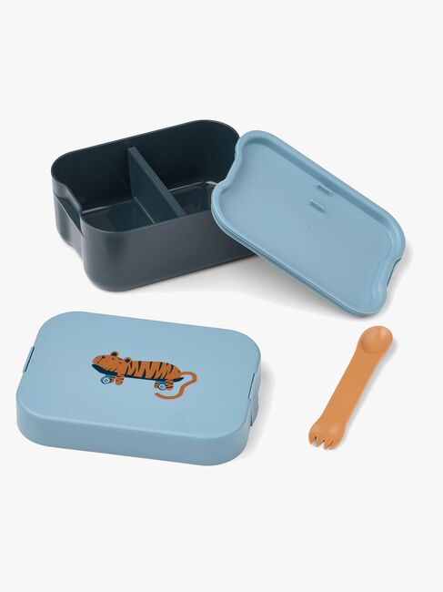 LIEWOOD Kamil  Mønstret Matboks, Tiger/Beach blue