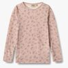 Wheat Alfie Topp med Lange Ermer Merinoull, Lilac Flowers