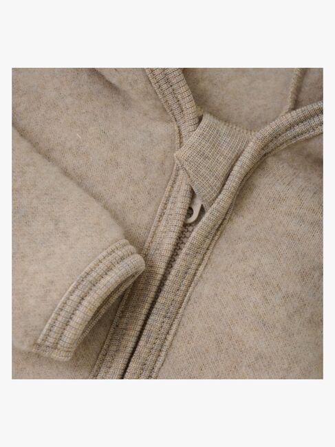 Huttelihut Ullfleecejakke Merinoull, Camel Melange