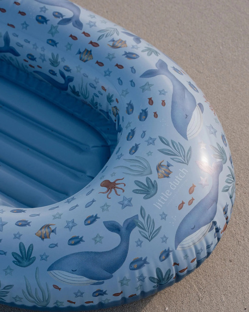 Little Dutch Flytemadrass Ocean World Båt, Blue