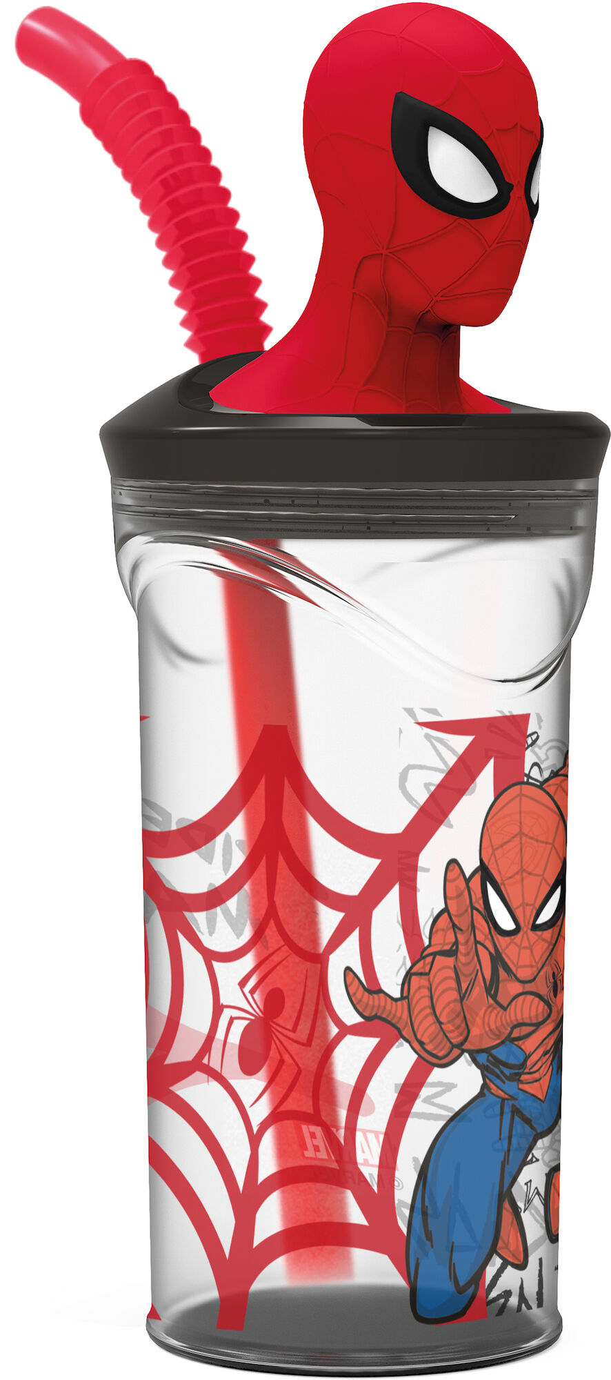 Marvel Spider-Man Vannflaske 3D Figur Tumbler 360 ml