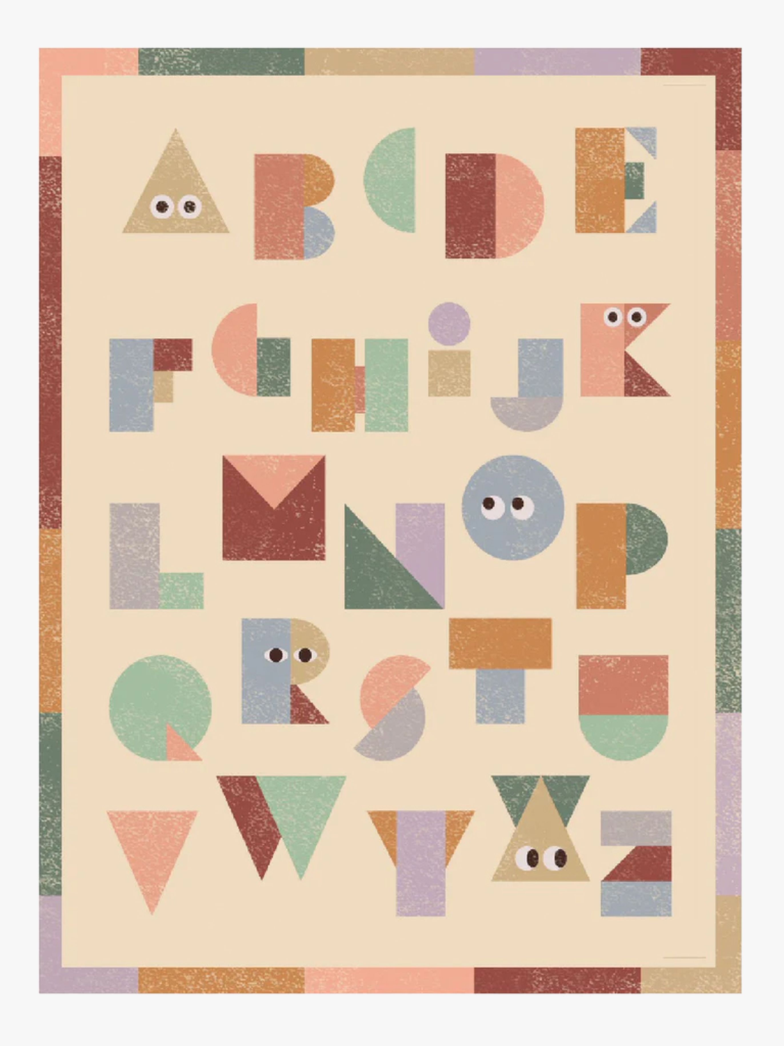 Hueppi Matte 160x230, Spell The Fun Alphabet - Gulvtepper - Polyester,Bomull