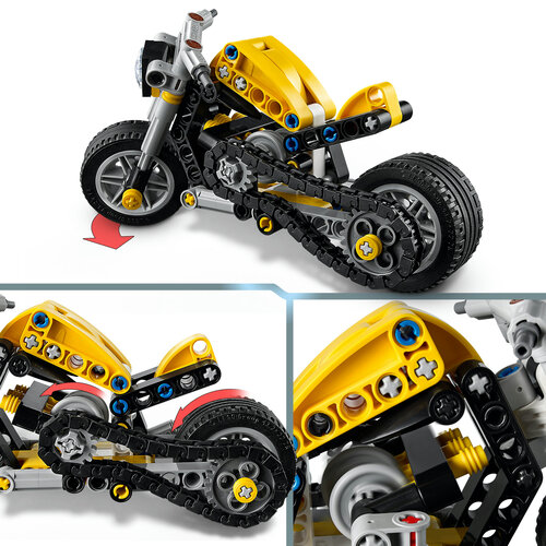 LEGO Technic 42225 Gul motorsykkel