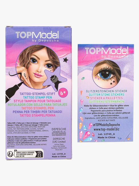 TOPModel Tatoveringspenn med Stempel & Glitterstener