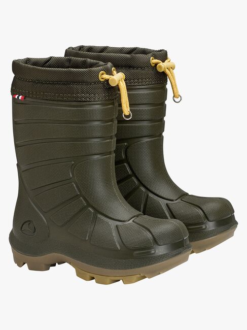 Viking Extreme  Fôrede Gummistøvler, Hunting Green/Khaki