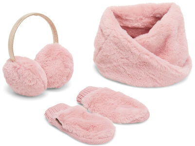 Petite Chérie Zoey Fake Fur Sett, Pink