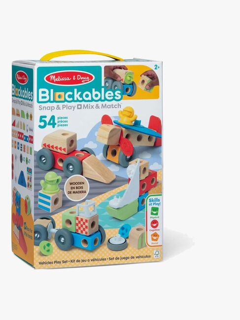 Melissa & Doug Blockables Byggesett Kjøretøy 54 Deler