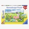 Ravensburger Puslespill Baby Bondegårdsdyr 2x12 Biter