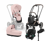 Cybex Priam Duovogn inkl. Aton B2 & Base, Peach Pink/Rose Gold
