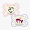 MAM Perfect Night Smokk Silikon 2-Pakk 0-6m, Rosa