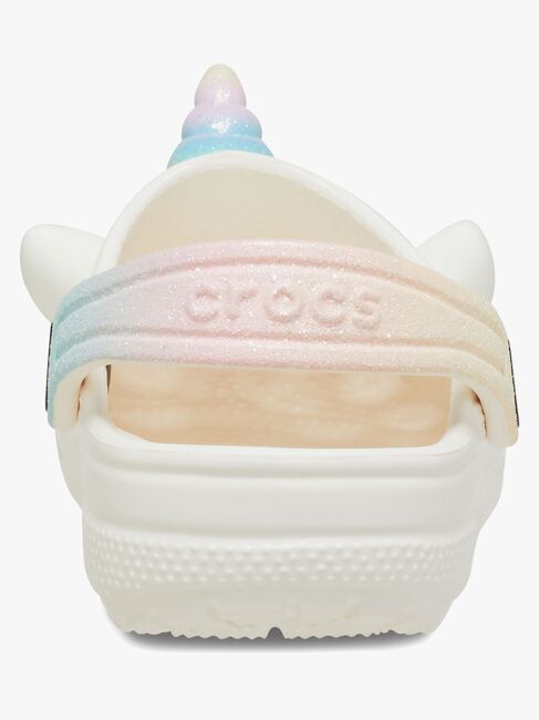 Crocs Classic IAM Rainbow Unicorn Kids Sandaler, Chalk