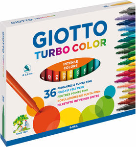 Giotto Turbo Color Tusjer 36-pack
