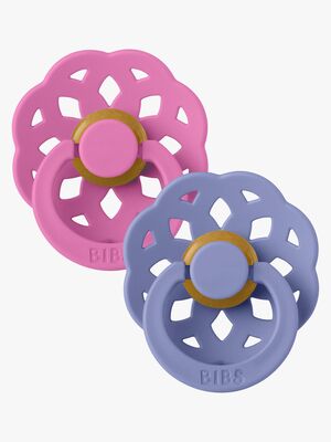 BIBS Boheme Smokk 2-Pakk Latex Str 2 Rund, Bubblegum/Peri